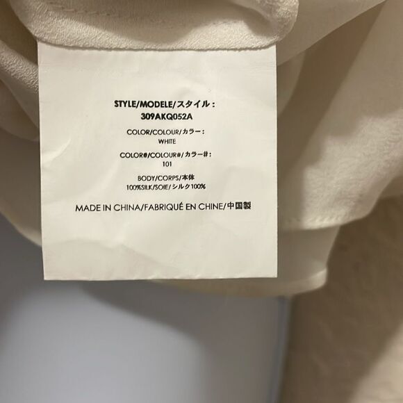 Michael Kors Collection Silk Georgette Ruffled Button Front Blouse Blouse Size 6 - Picture 8 of 8